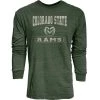 Blue 84 Colorado State Rams Quickslant Long Sleeve Shirt Forest