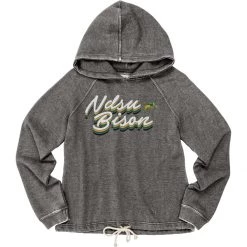 Blue 84 Women's North Dakota State Bison Flipbash Hoodie Charcoal