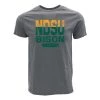 Blue 84 North Dakota State Bison Aqua T-Shirt Heather Grey