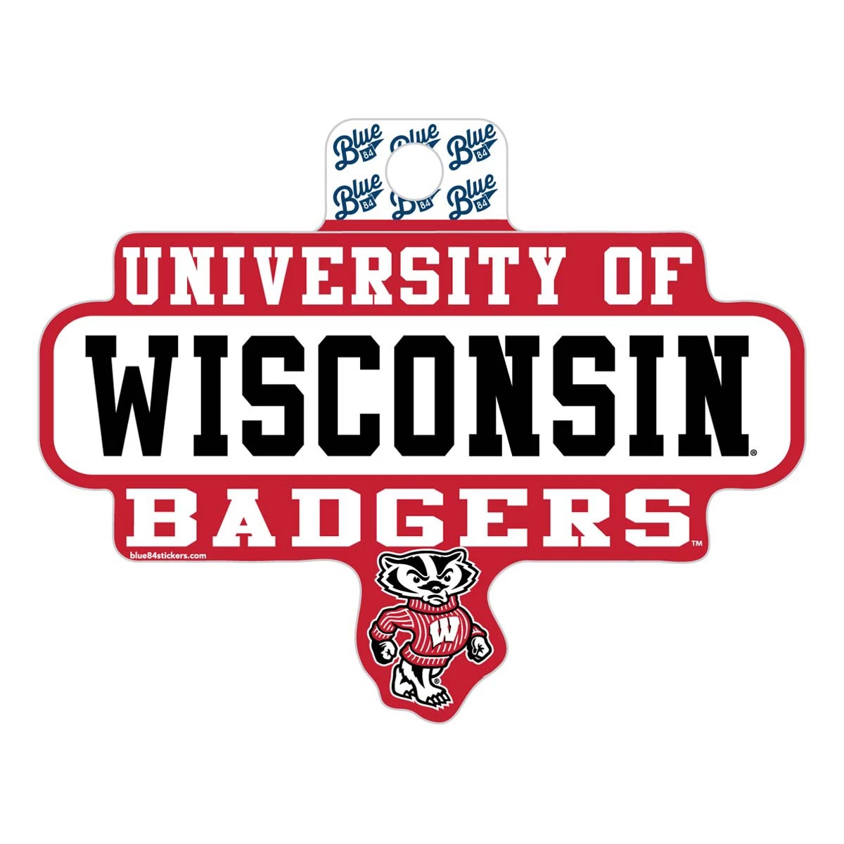 Blue 84 Wisconsin Badgers Gallus Sticker 1 Blue 84 Wisconsin Badgers Gallus Sticker