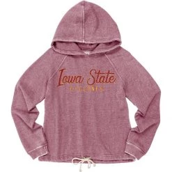 Blue 84 Women's Iowa State Cyclones Flipbash Hoodie Cranberry