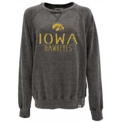 Blue 84 Women's Iowa Hawkeyes Whammy Crewneck Sweatshirt Grey