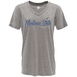 Blue 84 Women's Montana State Bobcats Flipbash T-Shirt Light Grey