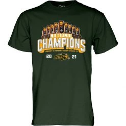 Blue 84 North Dakota State Bison 2021 National Champion Prize T-Shirt Forest