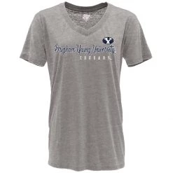 Blue 84 Women's BYU Cougars Flipbash T-Shirt Light Grey