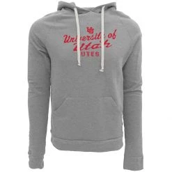 Blue 84 Utah Utes Pointed Hoodie Heather Grey -Hot Sale Blue 84 Store unnamed file 1202