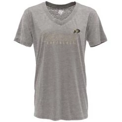 Blue 84 Women's Colorado Buffaloes Flipbash T-Shirt Light Grey