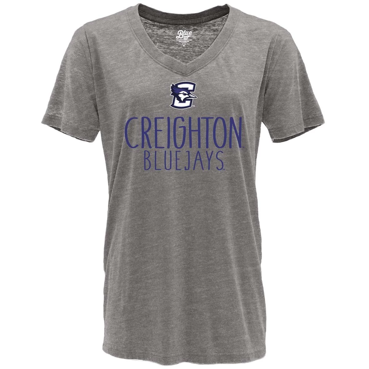 Blue 84 Women's Creighton Bluejays Whammy T-Shirt Light Grey 2 Blue 84 Women's Creighton Bluejays Whammy T-Shirt Light Grey - Image 2