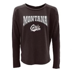 Blue 84 Women's Montana Grizzlies Face Off T-Shirt Maroon