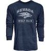 Blue 84 Nevada Wolf Pack Quickslant Long Sleeve Shirt Navy