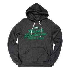Blue 84 North Dakota Fighting Hawks Pointed Hoodie Black
