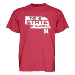 Blue 84 Nebraska Cornhuskers Candid Volleyball T-Shirt Red