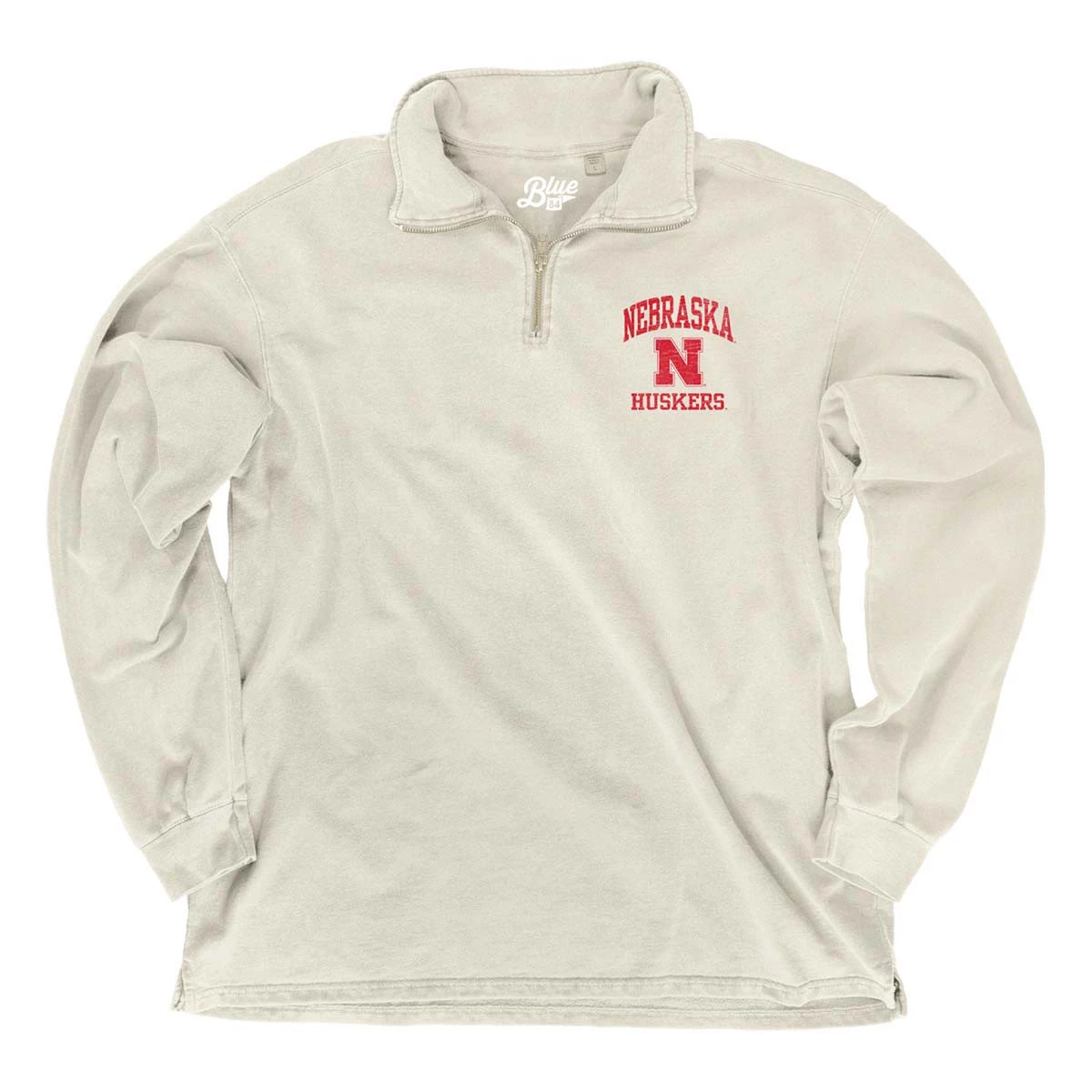 Blue 84 Women's Nebraska Cornhuskers Glance 1/4 Zip Top Red 2 Blue 84 Women's Nebraska Cornhuskers Glance 1/4 Zip Top Red - Image 2
