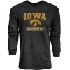 Blue 84 Iowa Hawkeyes Quick Slant Long Sleeve Shirt Black