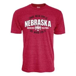 Blue 84 Nebraska Cornhuskers Volleyball Moderator T-Shirt Red