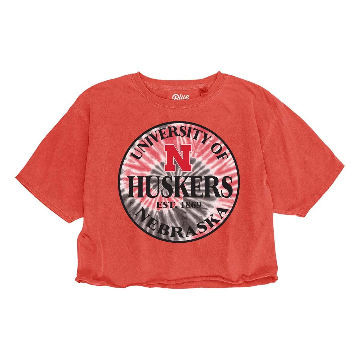 Blue 84 Women's Nebraska Cornhuskers Halogen Cropped T-Shirt Red 2 Blue 84 Women's Nebraska Cornhuskers Halogen Cropped T-Shirt Red - Image 2