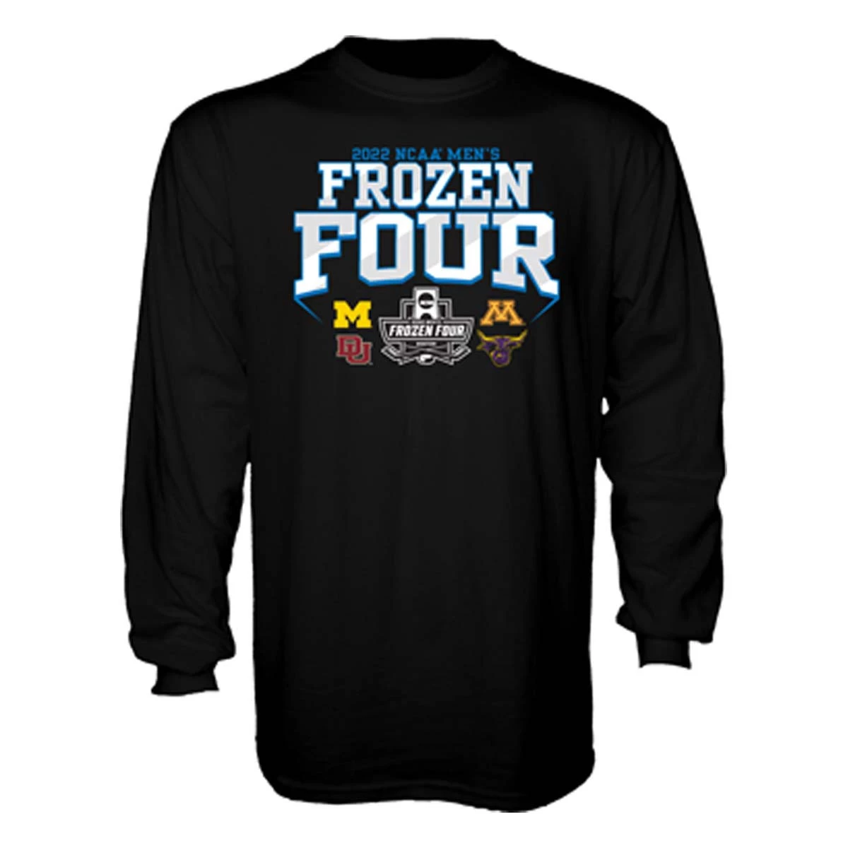 Blue 84 Frozen Four 2022 Hockey Long Sleeve Shirt Black 2 Blue 84 Frozen Four 2022 Hockey Long Sleeve Shirt Black - Image 2