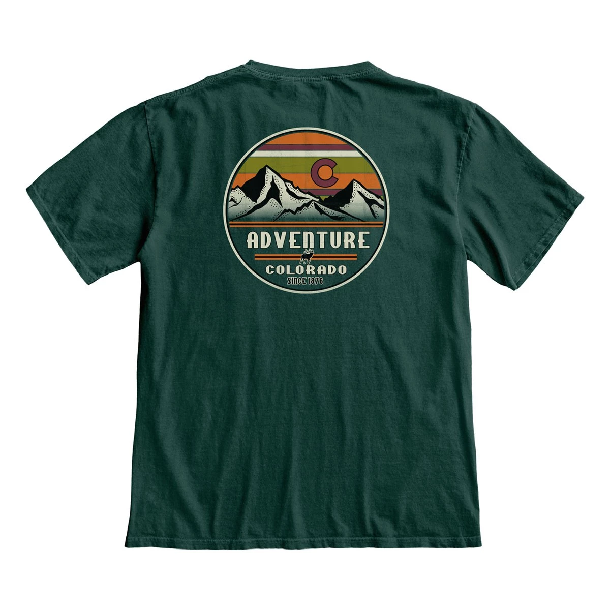 Blue 84 Colorado Adventure Elk T-Shirt Evergreen 2 Blue 84 Colorado Adventure Elk T-Shirt Evergreen - Image 2