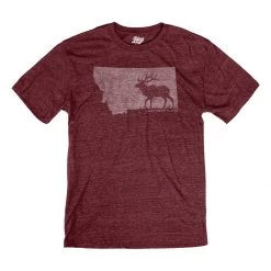 Men's Blue 84 Montana True State T-Shirt Maroon