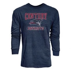 Blue 84 Bismarck Century Patriots Quick Slant Long Sleeve Shirt Navy