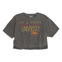 Blue 84 Women's Iowa State Cyclones Lotzo Crop Top Black