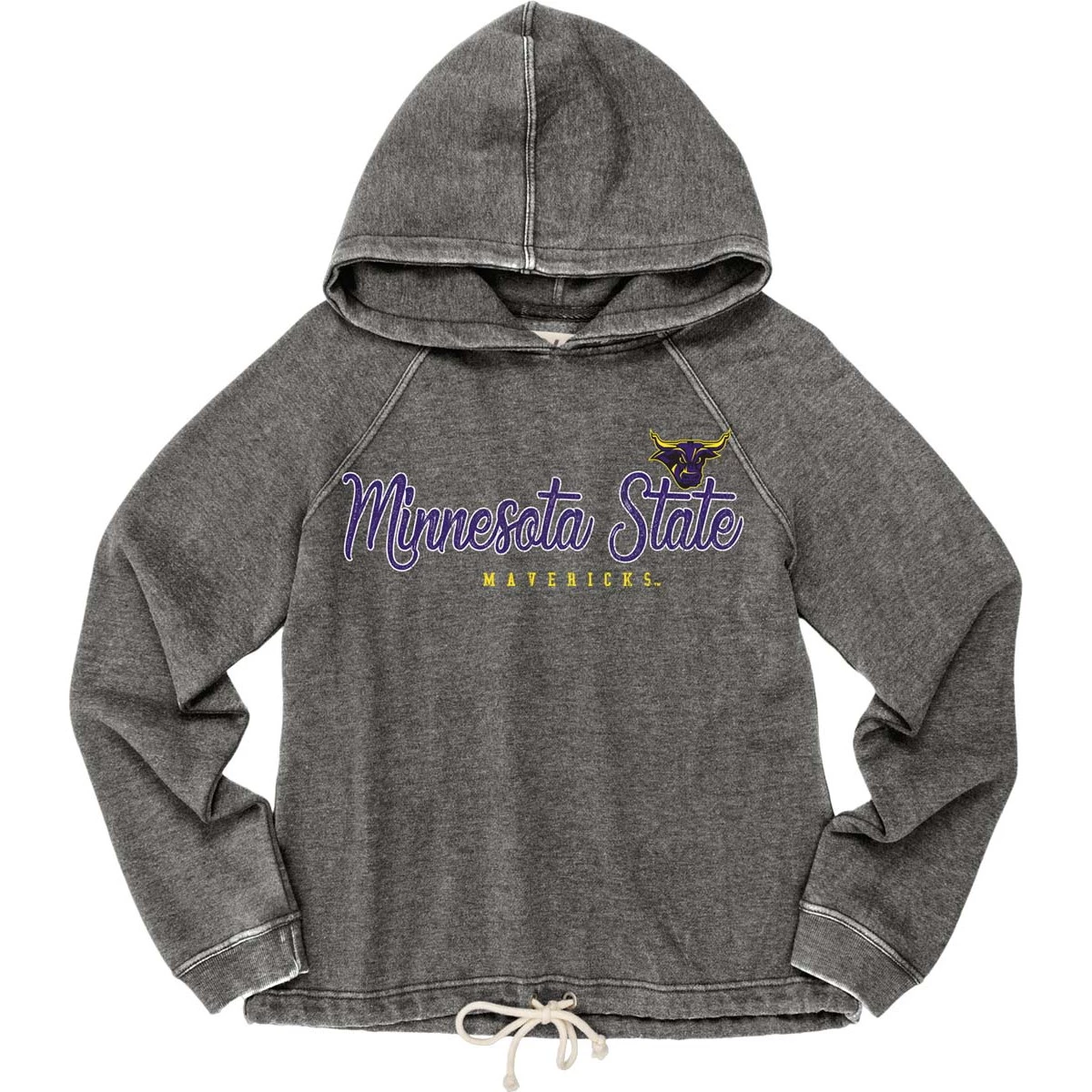 Blue 84 Women's Minnesota State Mavericks Flipbash Hoodie Charcoal 2 Blue 84 Women's Minnesota State Mavericks Flipbash Hoodie Charcoal - Image 2