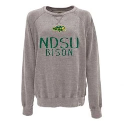 Blue 84 Women's North Dakota State Bison Whammy Crewneck Sweatshirt Light Grey