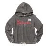 Blue 84 Women's Nebraska Cornhuskers Flipbash Hoodie Charcoal