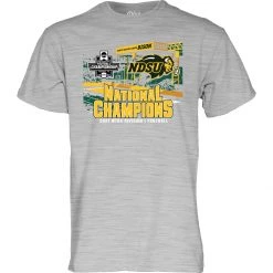 Blue 84 North Dakota State Bison 2021 National Champions Stage T-Shirt Heather Grey -Hot Sale Blue 84 Store unnamed file 506