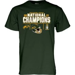 Blue 84 North Dakota State Bison 2021 National Champion Elite T-Shirt Forest