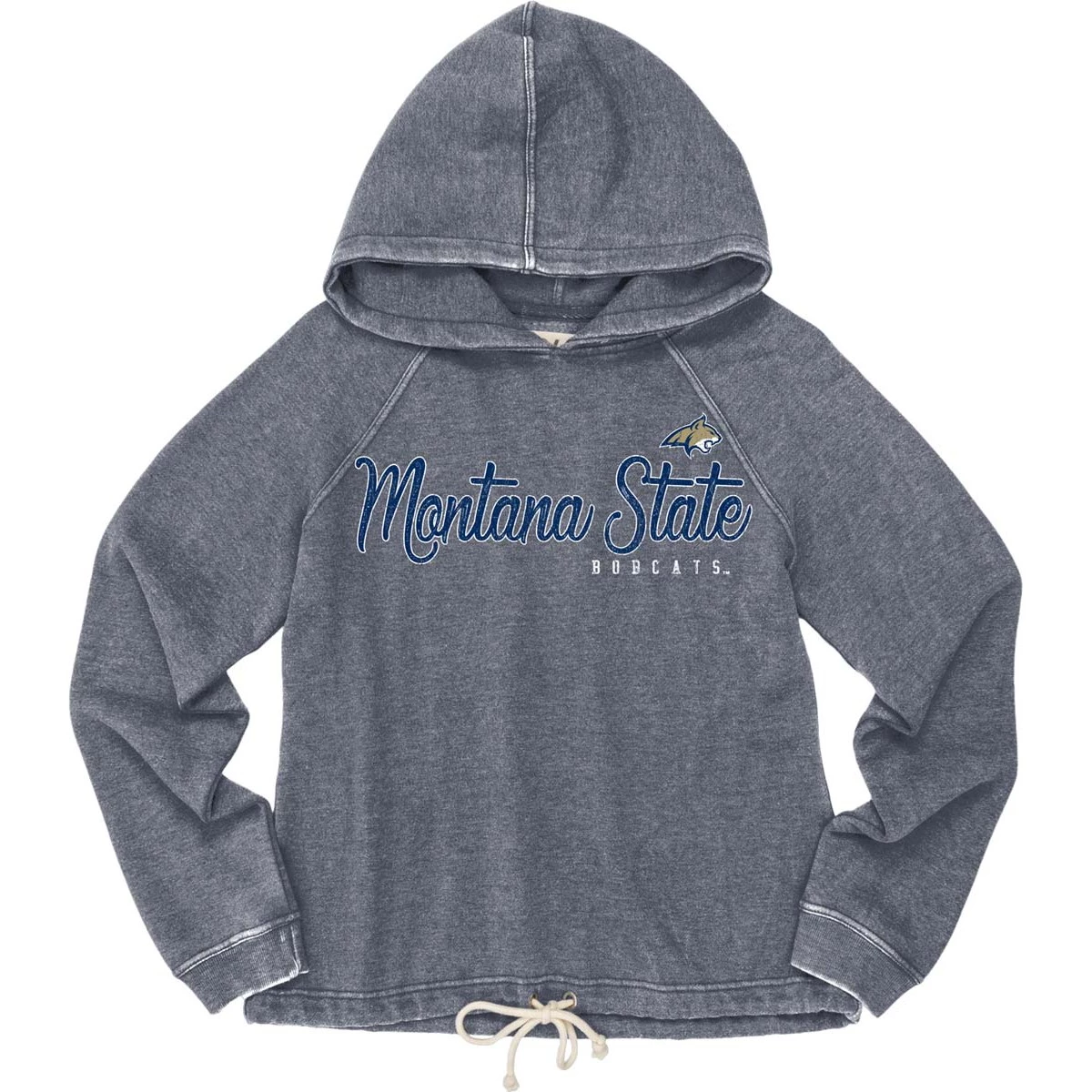 Blue 84 Women's Montana State Bobcats Flipbash Hoodie Navy 2 Blue 84 Women's Montana State Bobcats Flipbash Hoodie Navy - Image 2