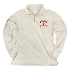 Blue 84 Women's Iowa State Cyclones Glance 1/4 Zip Top Ivory -Hot Sale Blue 84 Store unnamed file 527