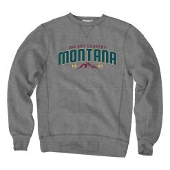 Blue 84 Montana Big Sky Country Crewneck Gunmetal