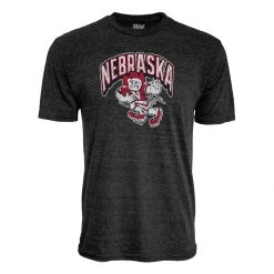 Blue 84 Nebraska Cornhuskers Style St. T-Shirt Black