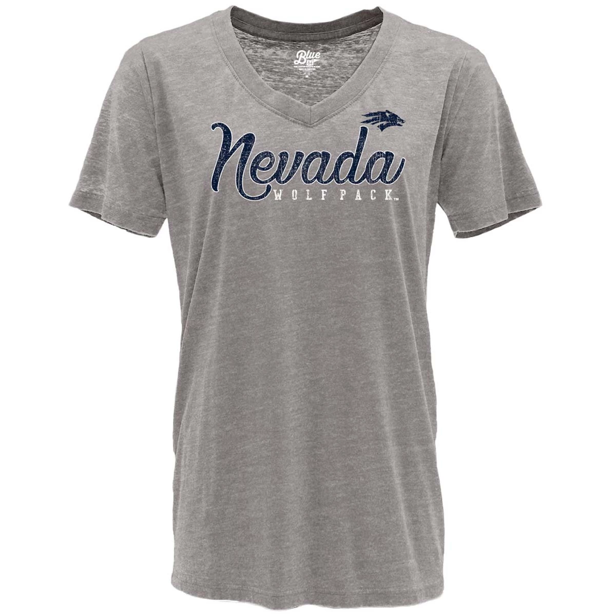 Blue 84 Women's Nevada Wolf Pack Flipbash T-Shirt Light Grey 1 Blue 84 Women's Nevada Wolf Pack Flipbash T-Shirt Light Grey