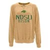 Blue 84 Women's North Dakota State Bison Whammy Crewneck Sweatshirt Mustard
