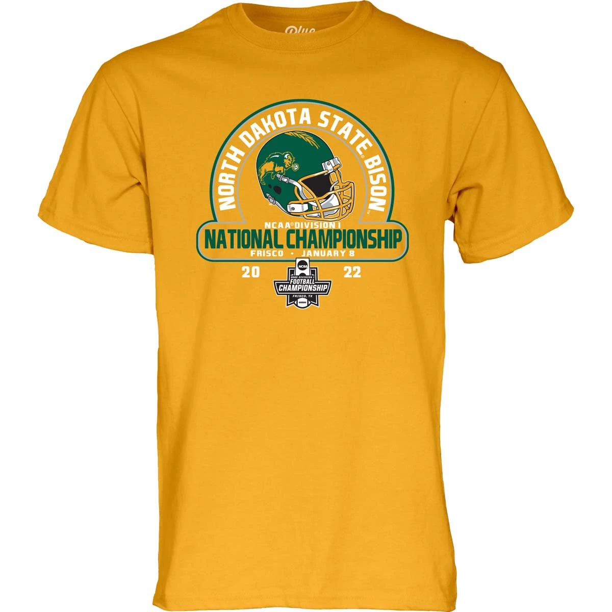 Blue 84 North Dakota State Bison Double Cross T-Shirt Forest 3 Blue 84 North Dakota State Bison Double Cross T-Shirt Forest - Image 3
