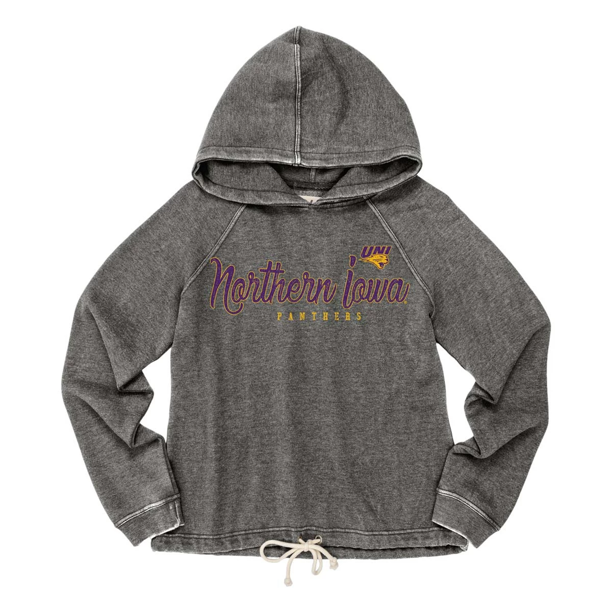 Blue 84 Women's Northern Iowa Panthers Flipbash Hoodie Charcoal 2 Blue 84 Women's Northern Iowa Panthers Flipbash Hoodie Charcoal - Image 2