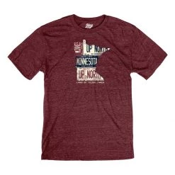 Men's Blue 84 Minnesota Rust Never Sleeps T-Shirt Maroon