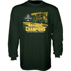 Blue 84 North Dakota State Bison 2021 National Champion Stage Long Sleeve Shirt Forest