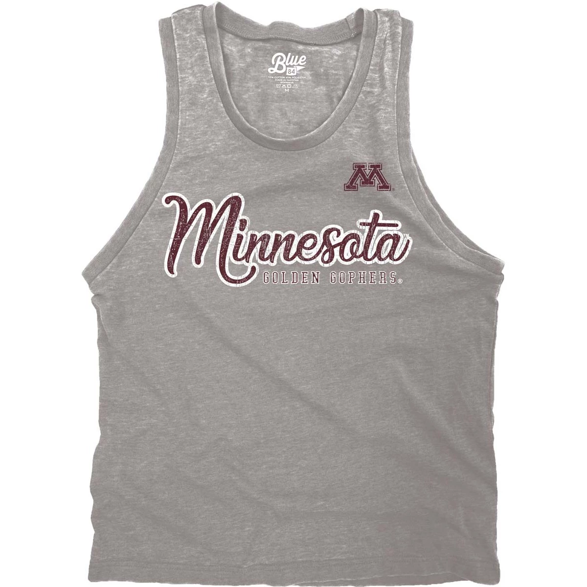 Blue 84 Women's Minnesota Golden Gophers Flipbash Tank Light Grey 2 Blue 84 Women's Minnesota Golden Gophers Flipbash Tank Light Grey - Image 2