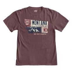 Men's Blue 84 Montana Rust Never Sleeps T-Shirt Maroon