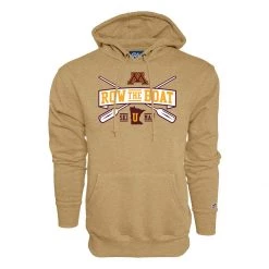 Blue 84 Minnesota Golden Gophers Row The Boat Paddle Hoodie Mustard