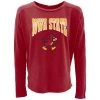 Blue 84 Women's Iowa State Cyclones Faceoff Long Sleeve Shirt Cardinal