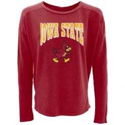 Blue 84 Women's Iowa State Cyclones Faceoff Long Sleeve Shirt Cardinal
