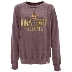 Blue 84 Women's Iowa State Cyclones Whammy Crewneck Sweatshirt Cranberry