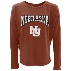 Blue 84 Women's Nebraska Cornhuskers Faceoff Long Sleeve Shirt Red