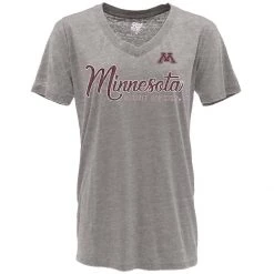Blue 84 Women's Minnesota Golden Gophers Flipbash T-Shirt Light Grey