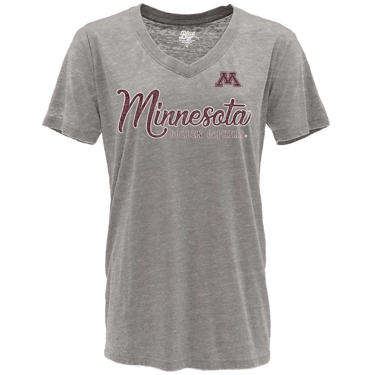 Blue 84 Women's Minnesota Golden Gophers Flipbash T-Shirt Light Grey 1 Blue 84 Women's Minnesota Golden Gophers Flipbash T-Shirt Light Grey