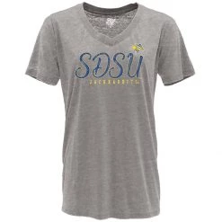 Blue 84 Women's South Dakota State Jackrabbits Flipbash T-Shirt Light Grey